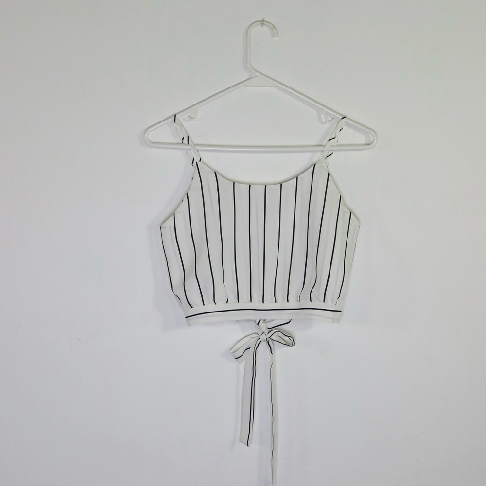 Women's White Tie Back Tank Top